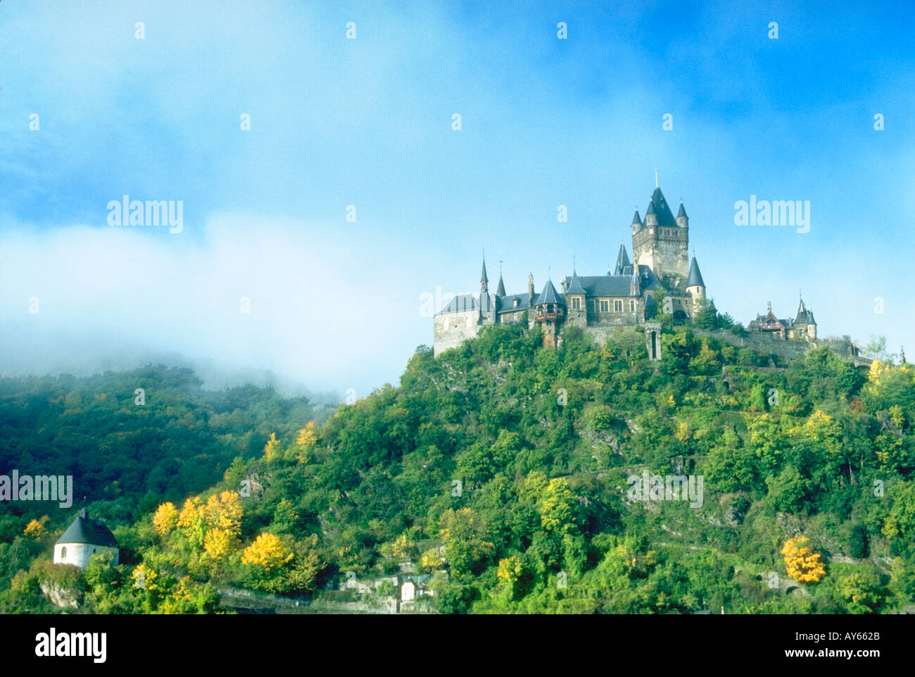 Castello di Cochem Germania sul fiume Mosella Foto Stock