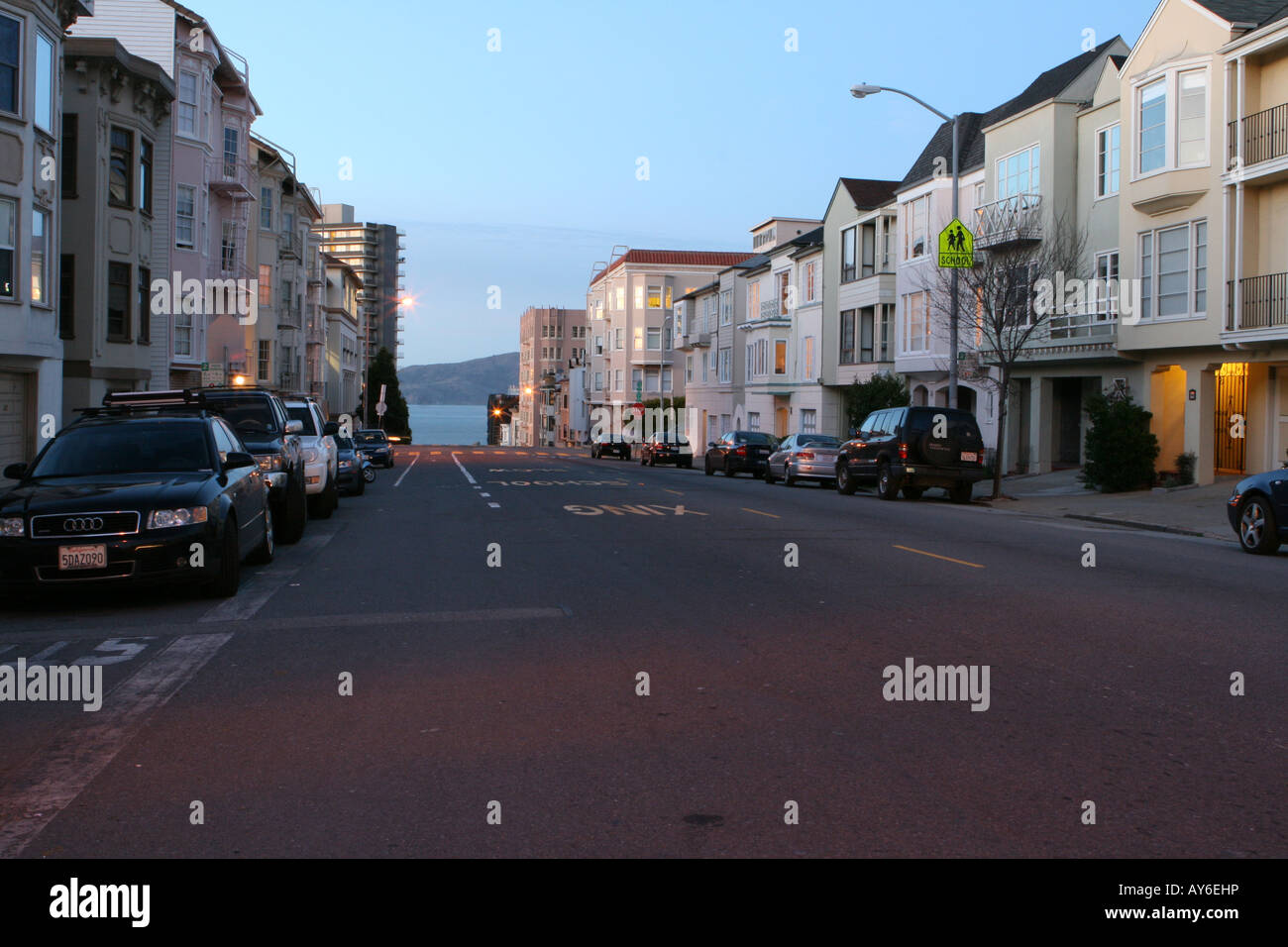 Quartiere nel centro cittadino di San Francisco, CA Foto Stock