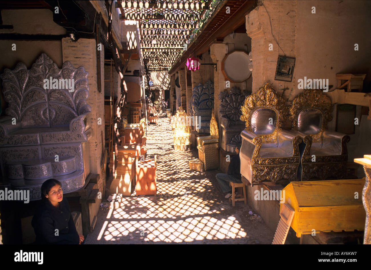 Marocco Il Moyen Atlas Fez el Bali Medina il Souk di nozze Foto Stock