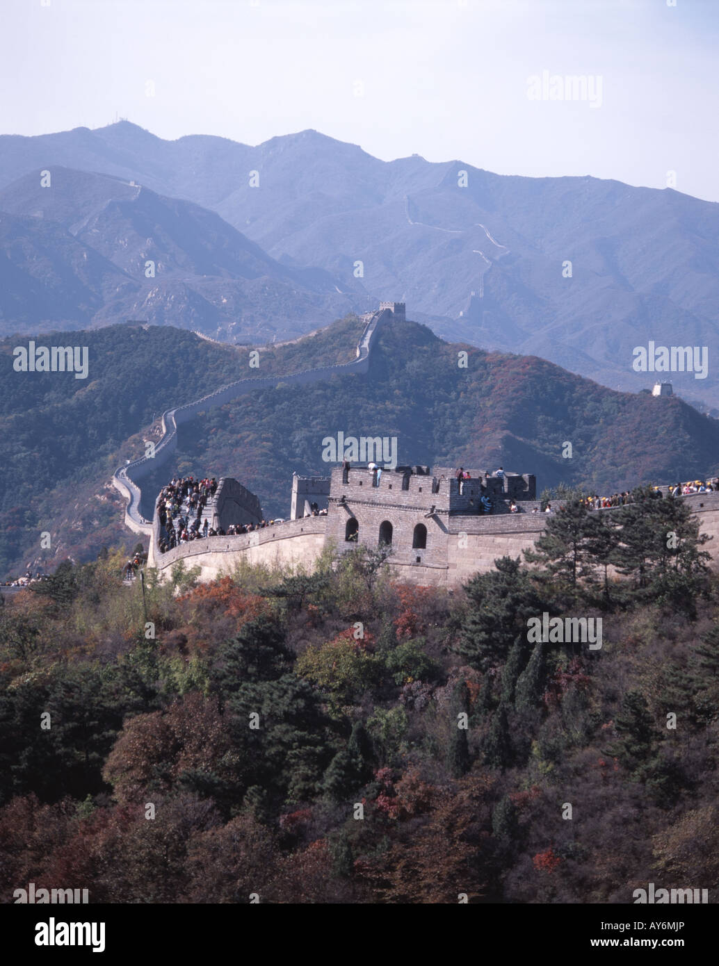 La Grande Muraglia della Cina, Badaling, Pechino e nord-est, Repubblica Popolare di Cina Foto Stock