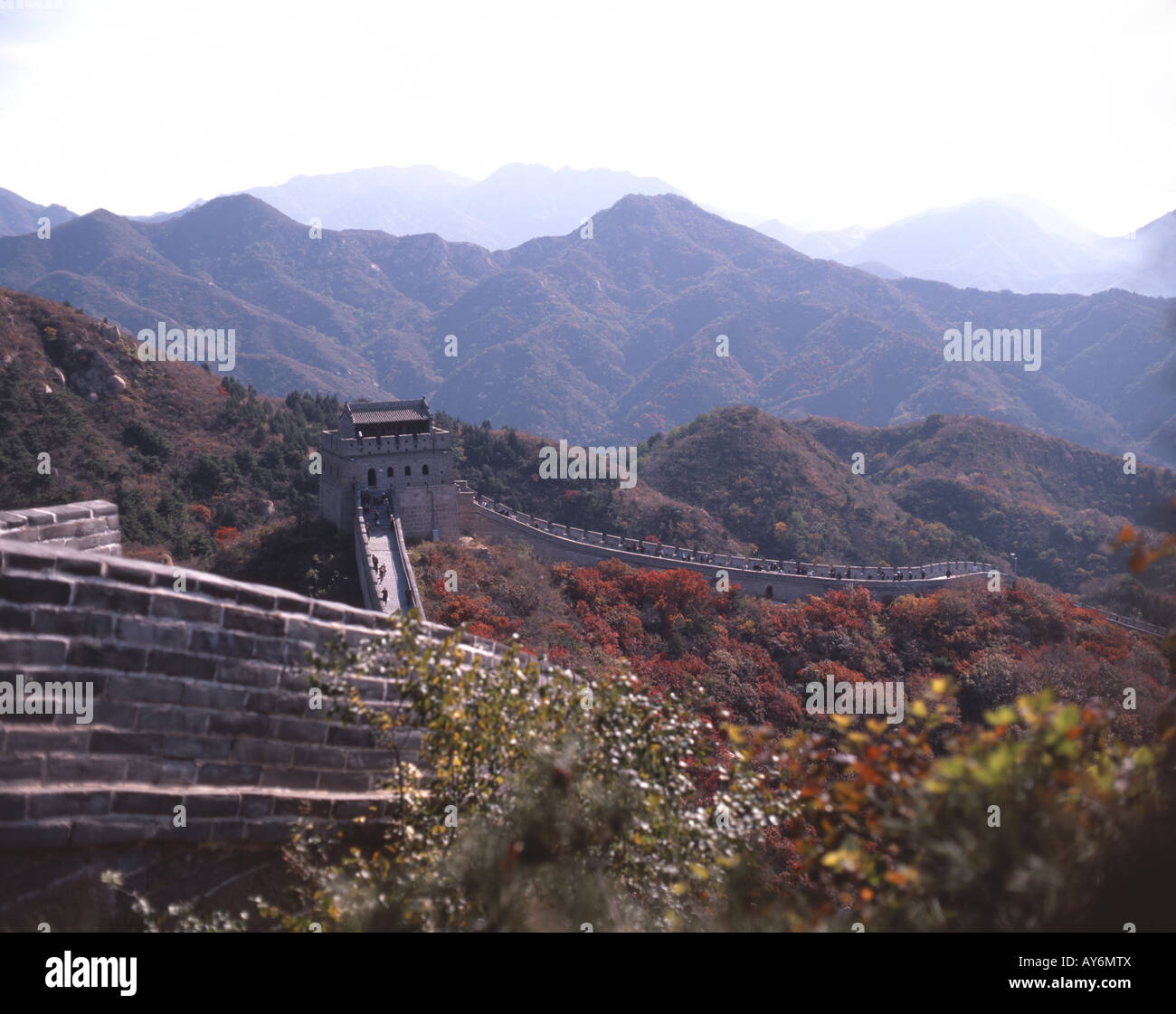 La Grande Muraglia della Cina, Badaling, Pechino e nord-est, Repubblica Popolare di Cina Foto Stock