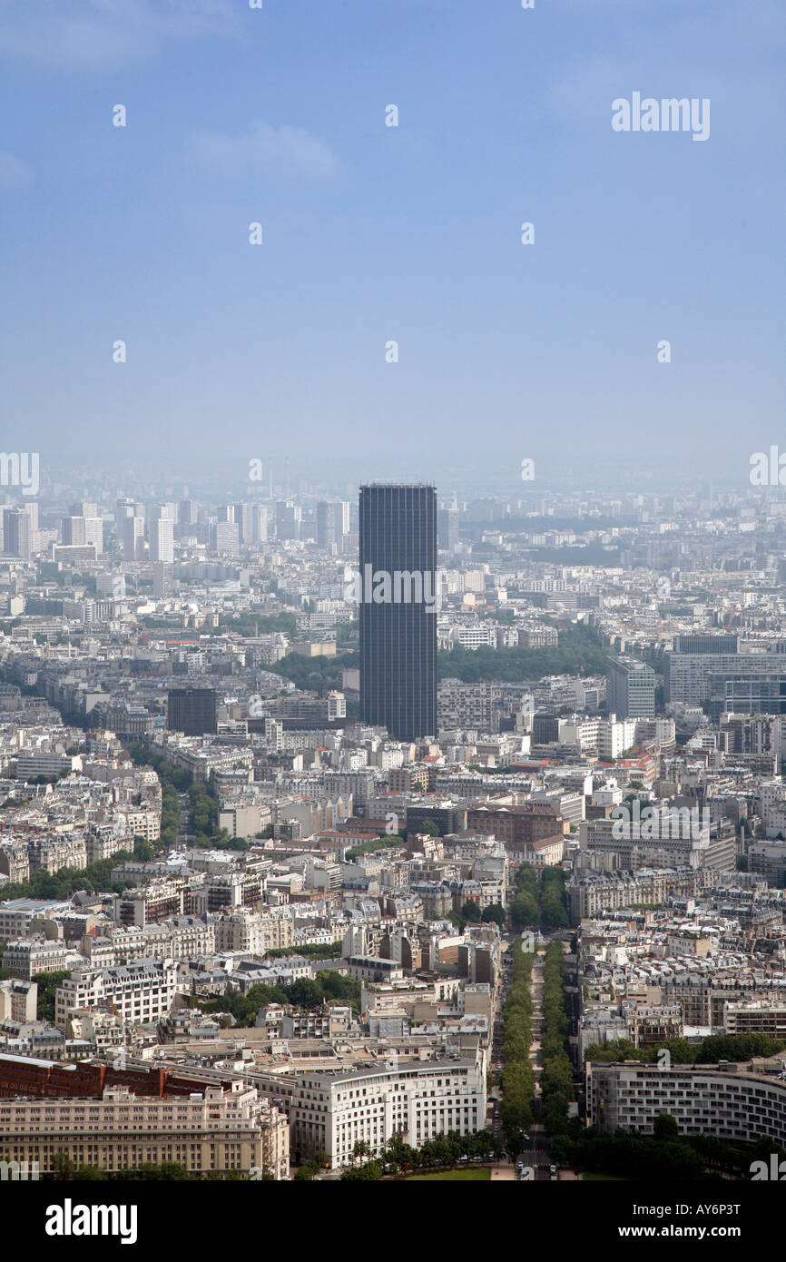 Vista della città dalla Torre Eiffel, Parigi, Francia, Europa Foto Stock