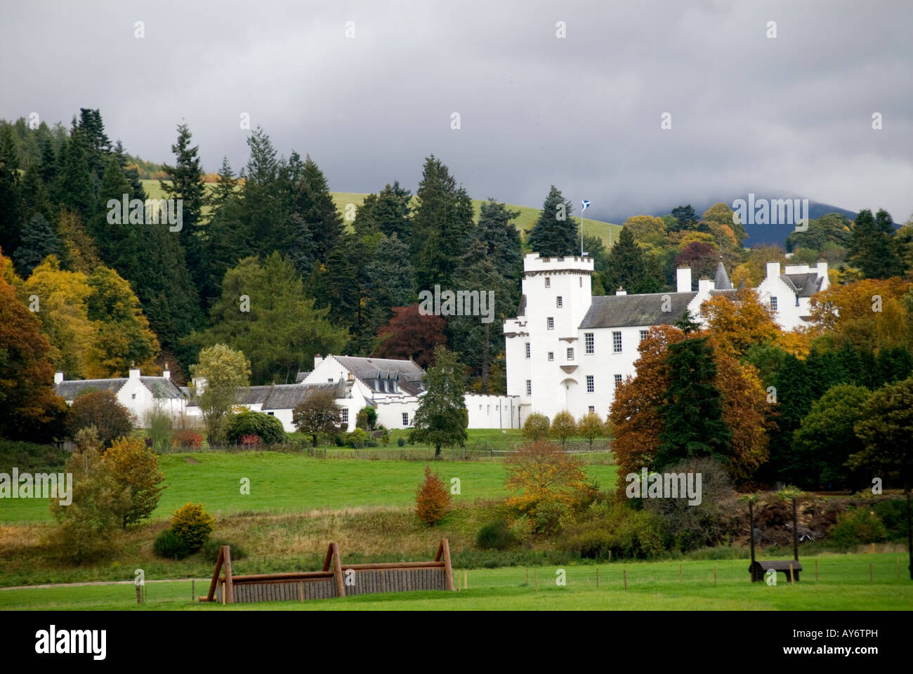 Blair Castle (Atholl Estates) Perthshire, Pitlochry, altopiani, Scozia Foto Stock