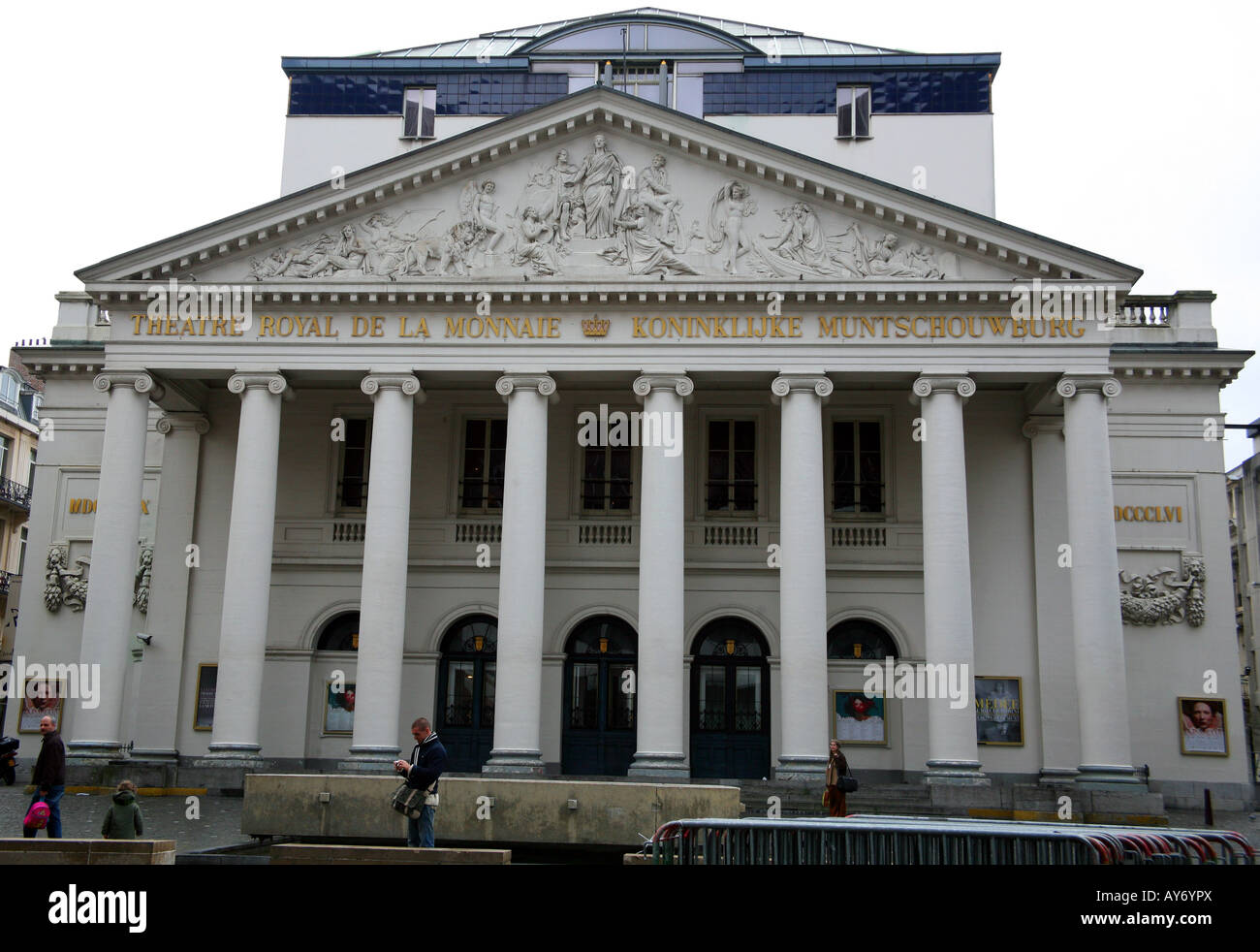 Theatre Royale de la Monnaie di Bruxelles city centre Foto Stock