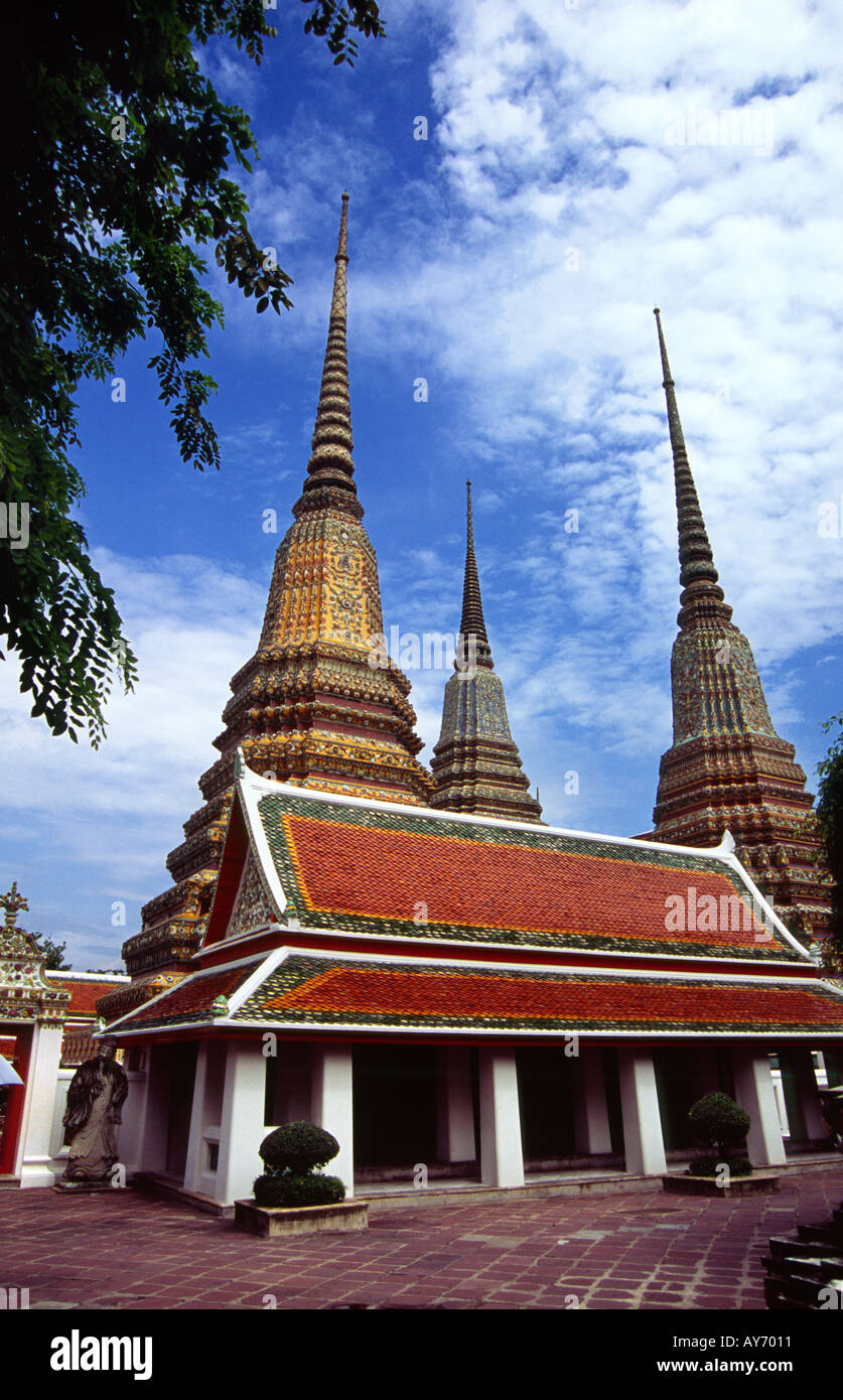 Wat Pho tempio Bangkok 12 Foto Stock