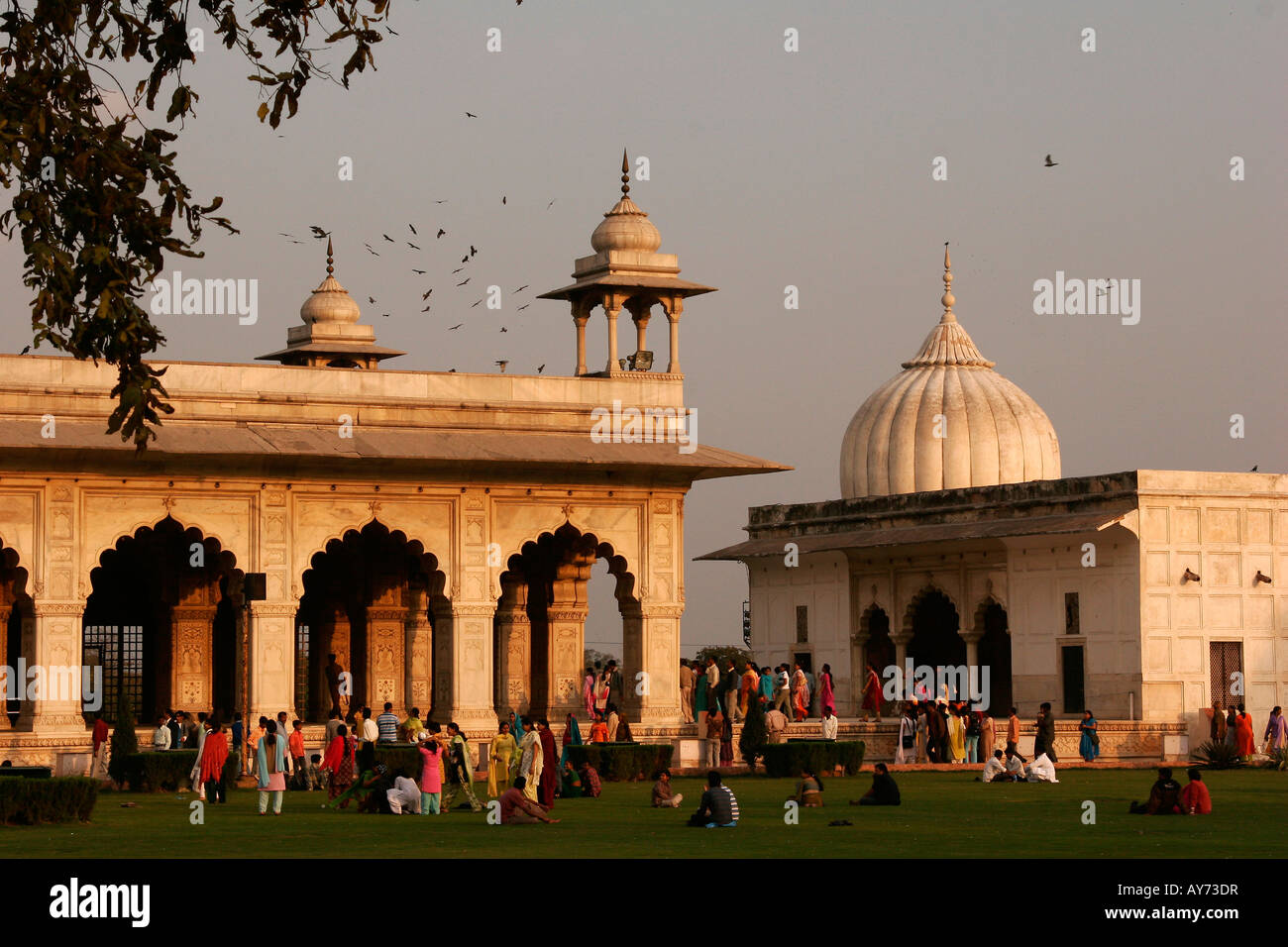 Palazzo di marmo all'interno di Red Fort di Delhi India Foto Stock