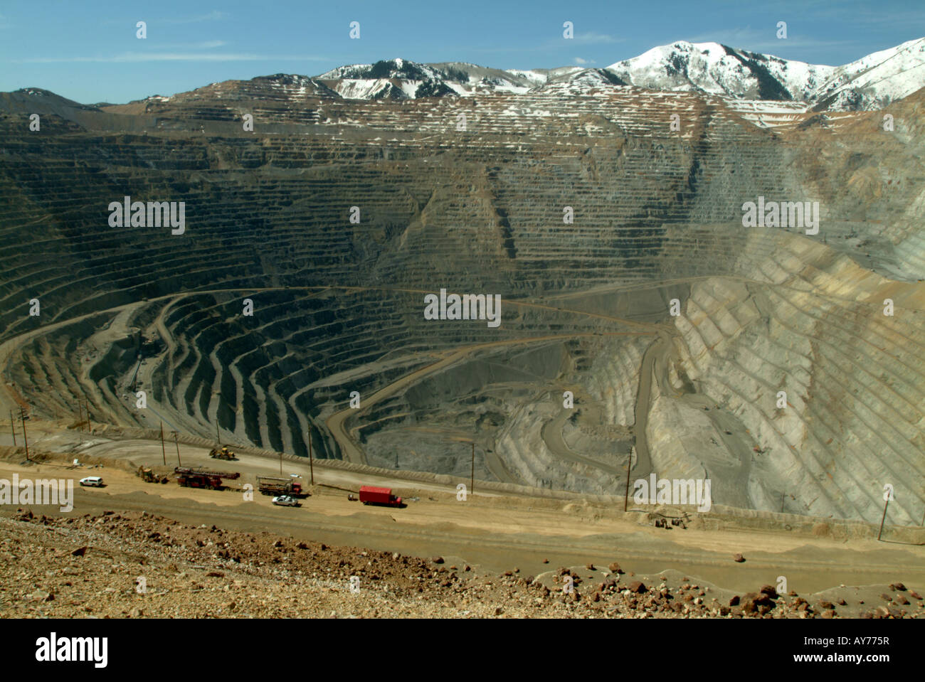 Bingham Canyon miniera di rame si affacciano USA Utah Foto Stock