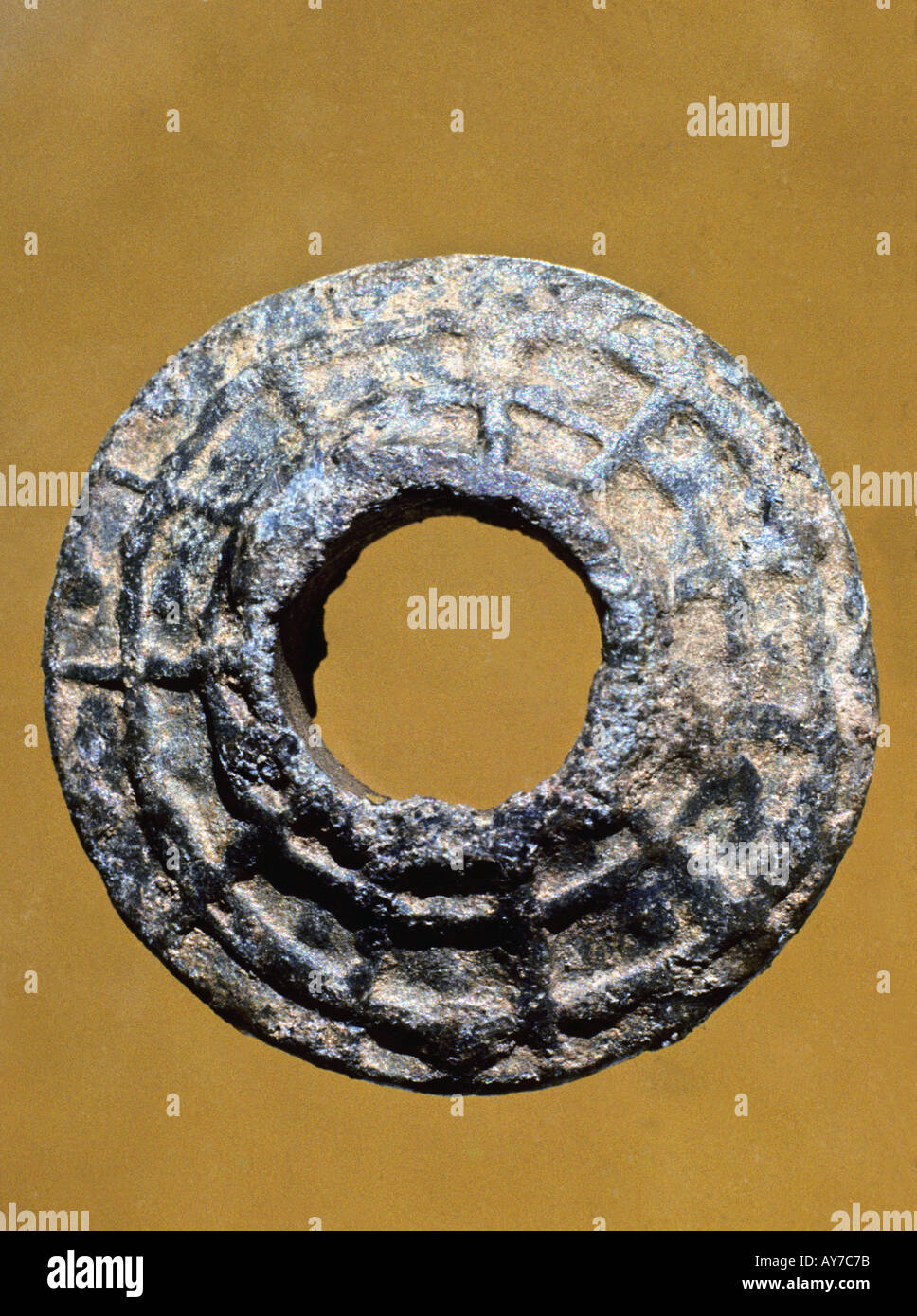 Portare il mandrino whorl utilizzato fin dai tempi più antichi di tutto il mondo Foto Stock