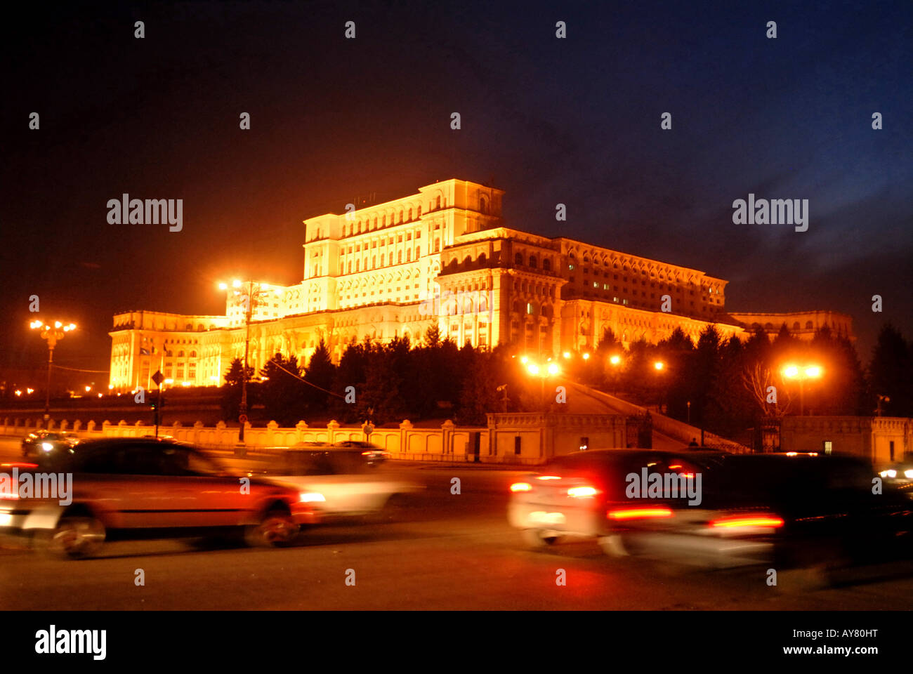 Casa del Popolo, il parlamento rumeno, Bucarest Foto Stock