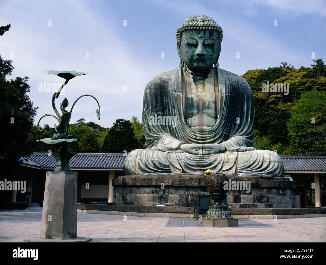 Il grande Buddha di Kamakura Prefettura di Kanagawa, Giappone Foto Stock