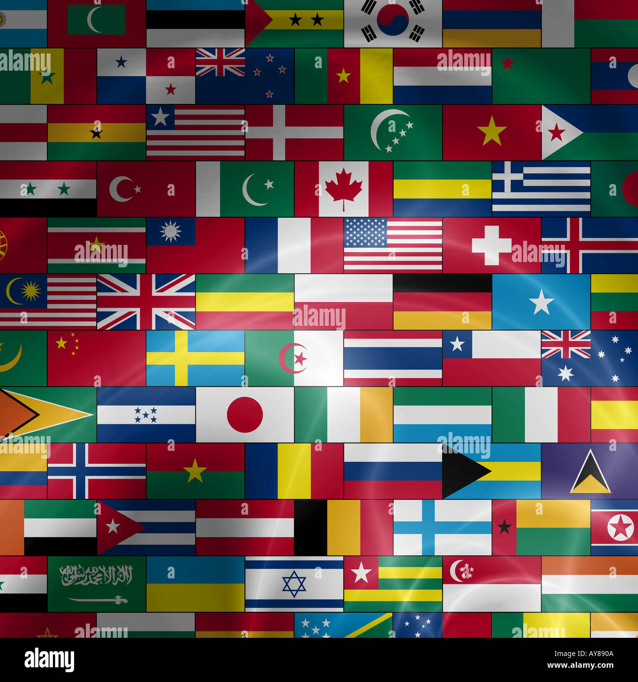 Sullo sfondo delle bandiere delle nazioni del mondo Foto stock - Alamy