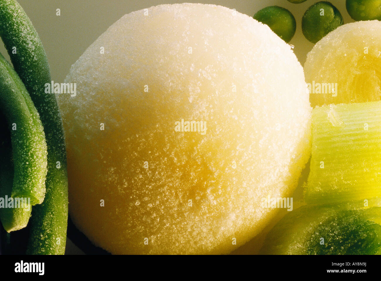 Congelati ortaggi assortiti, close-up, full frame Foto Stock