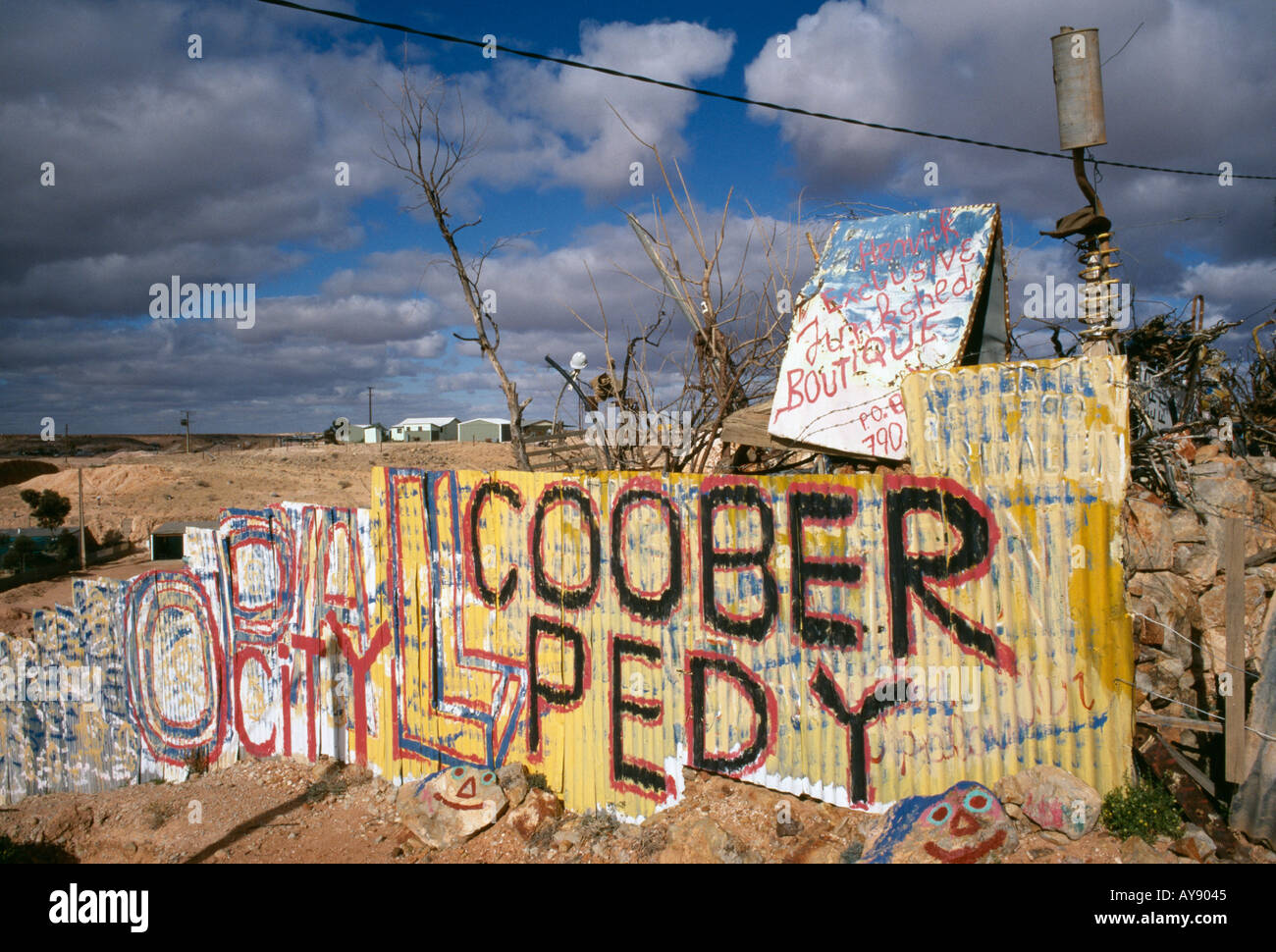 Graffiti Coober Pedy South Australia Australia Foto Stock
