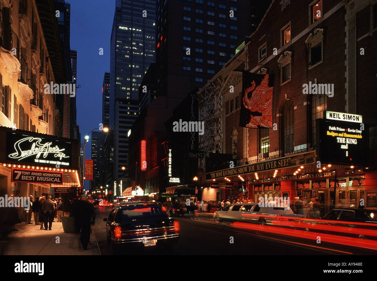 USA New York City 1998 Theater District Foto Stock
