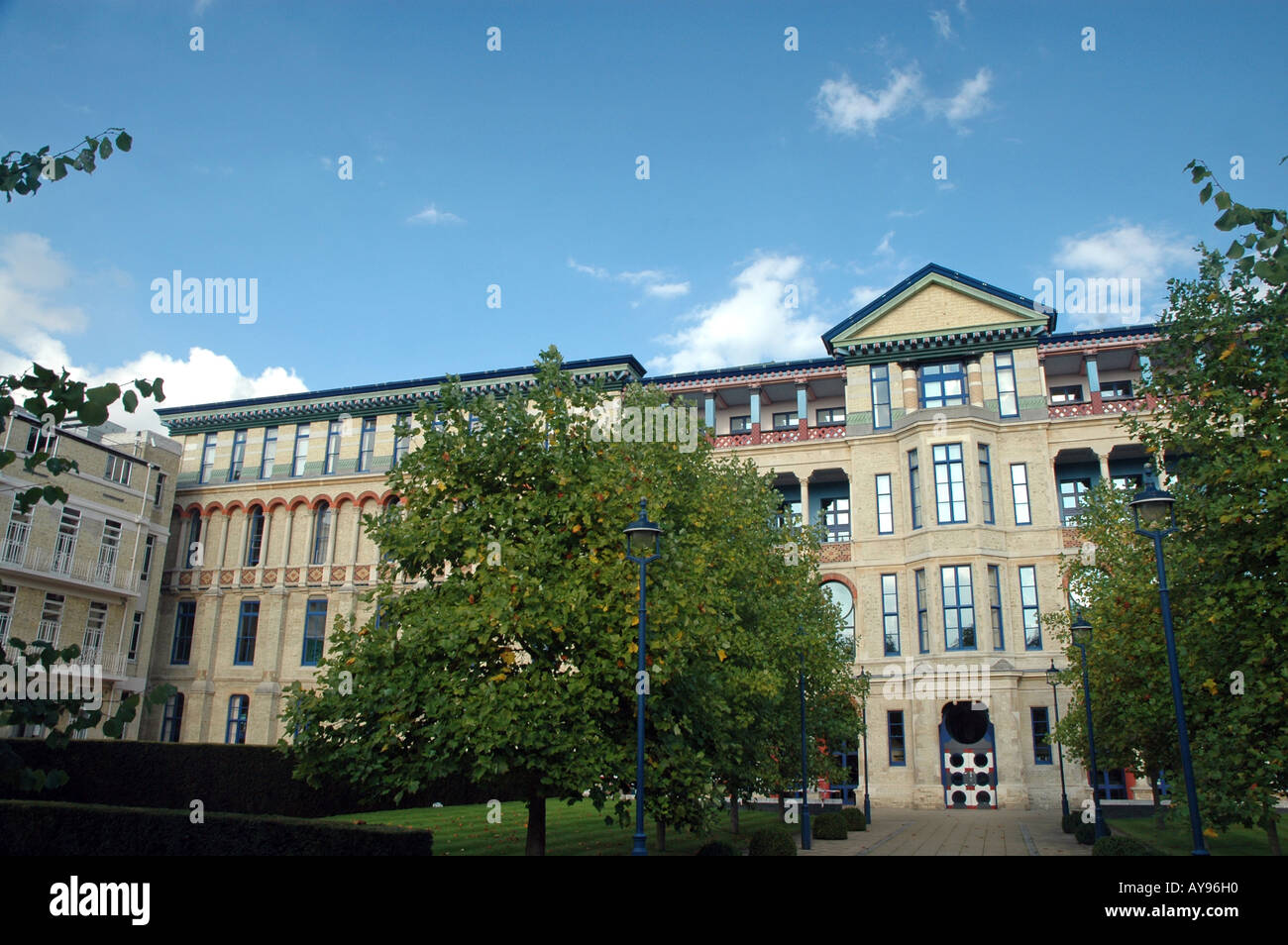 Il giudice Institute of Management Studies (vecchio Ospedale di Addenbrooke) su Trumpington Street a Cambridge nel Regno Unito Foto Stock