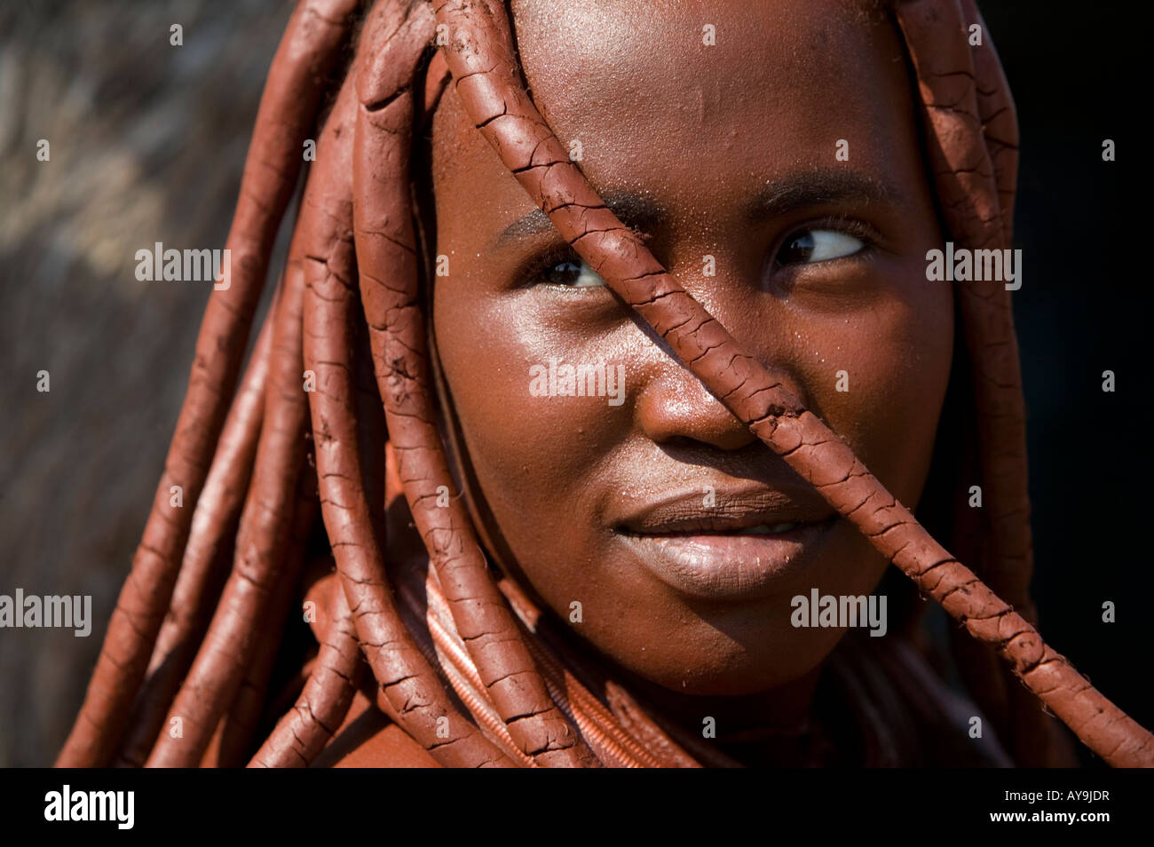 Africa, africana, femmina, namibiana, persone, persona, southern, viaggi, donne, Namibia, Sud Africa, himba, etnica, tribù, kao Foto Stock