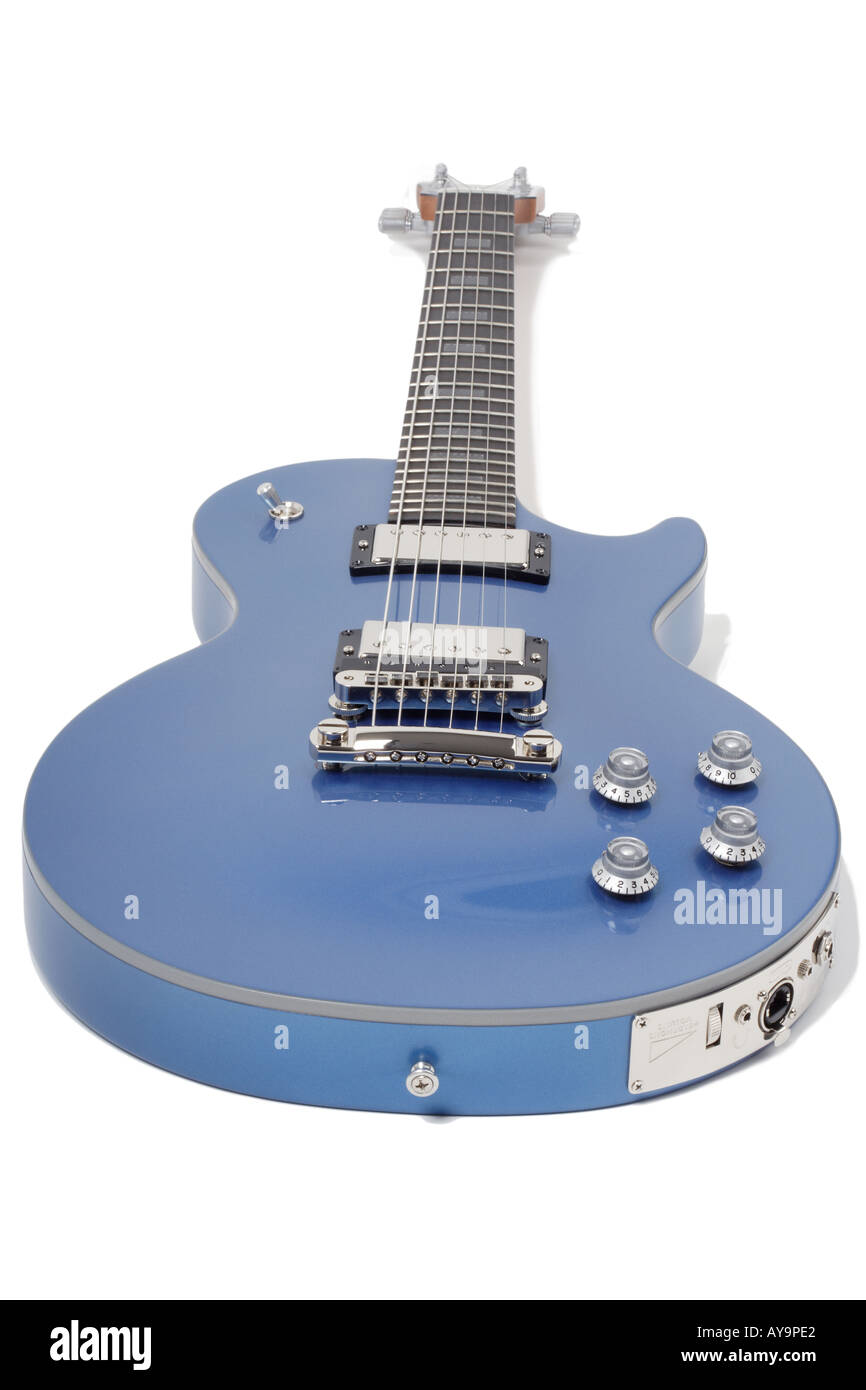 Blue Gibson Les Paul elettrico chitarra digitale Foto Stock