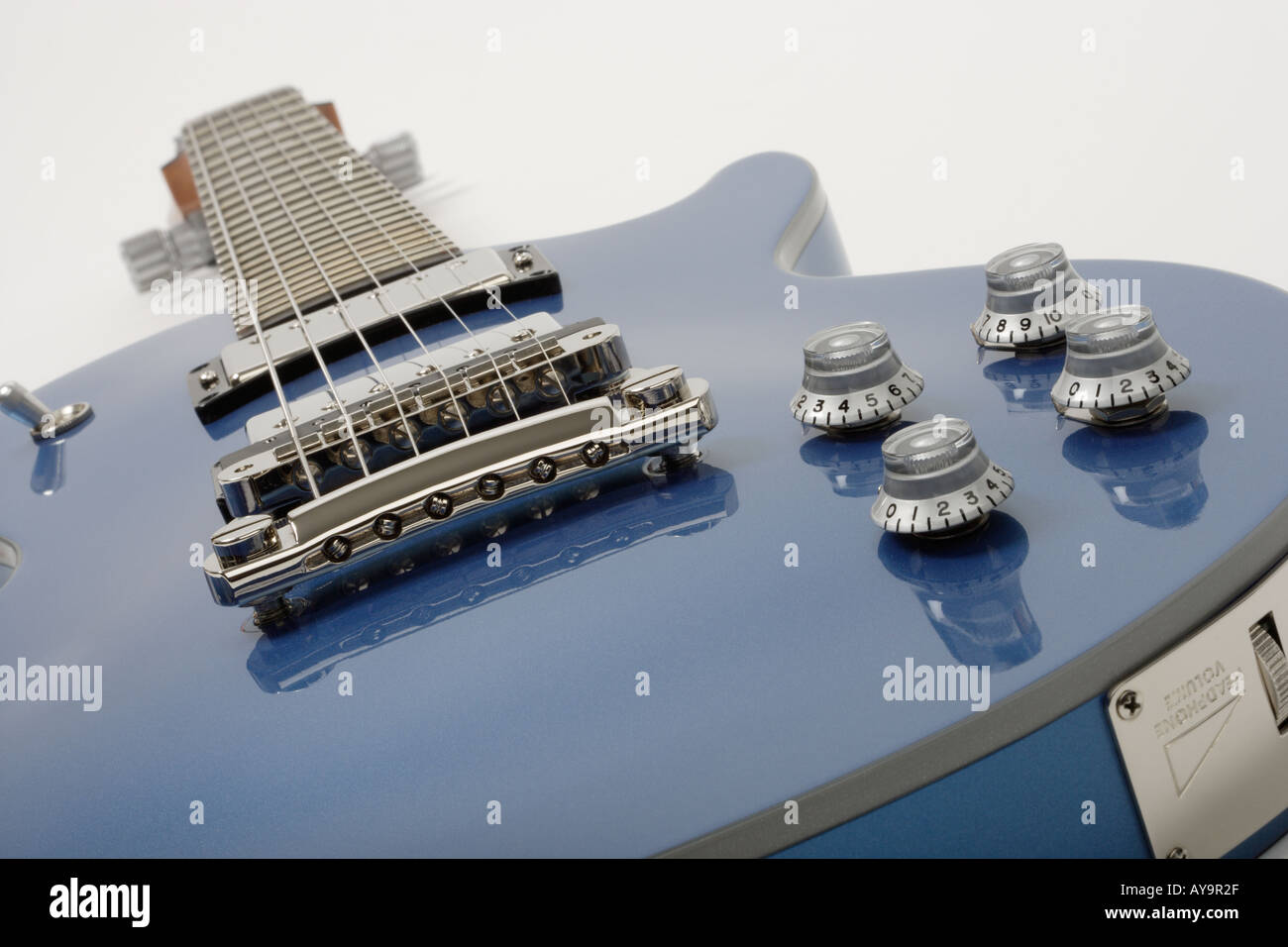 Blu, Gibson Les Paul, digitale, chitarra elettrica. Foto Stock