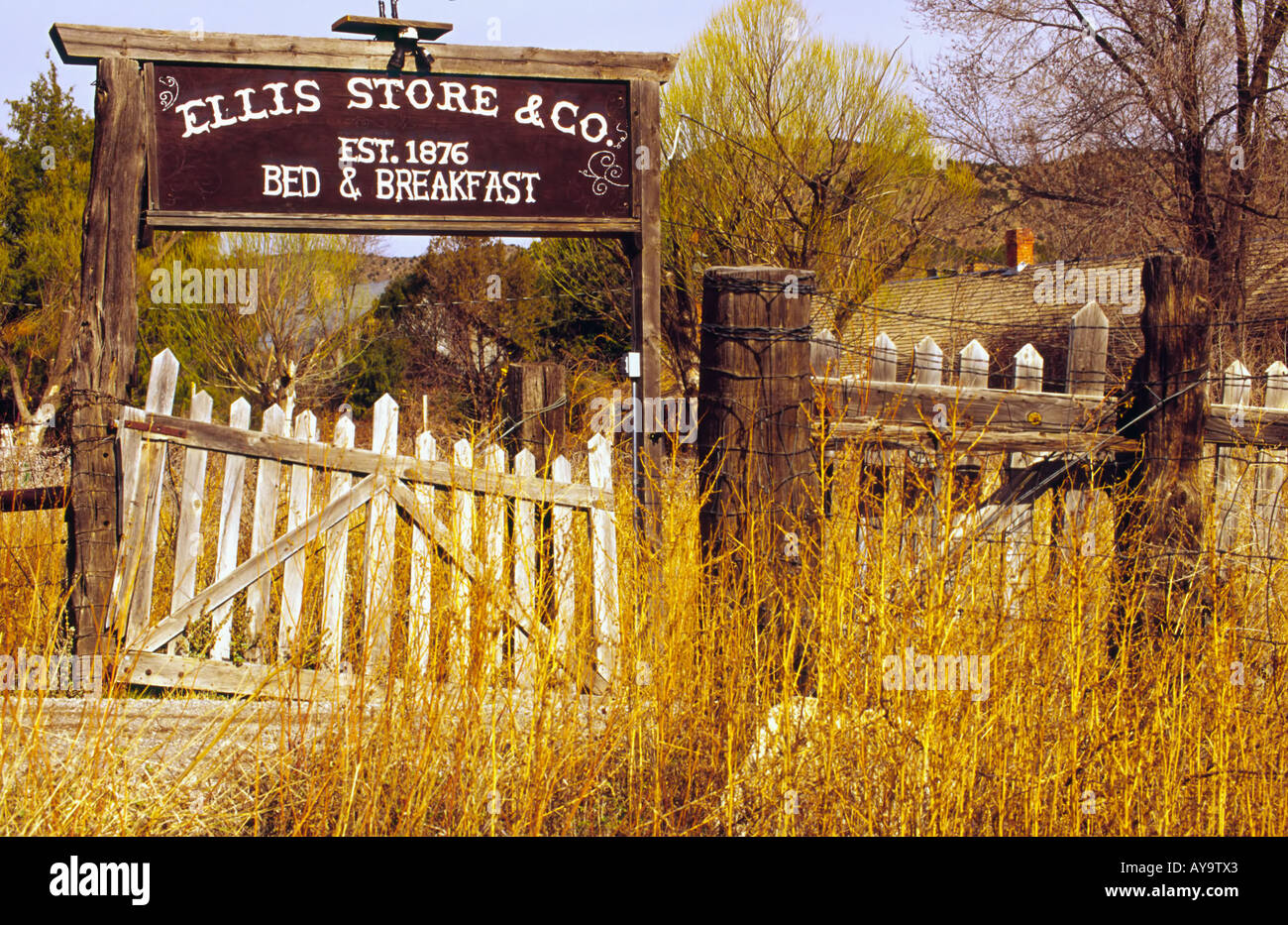 Lo storico negozio di Ellis, ora un bed and breakfast, a Lincoln, Nuovo Messico. Foto Stock