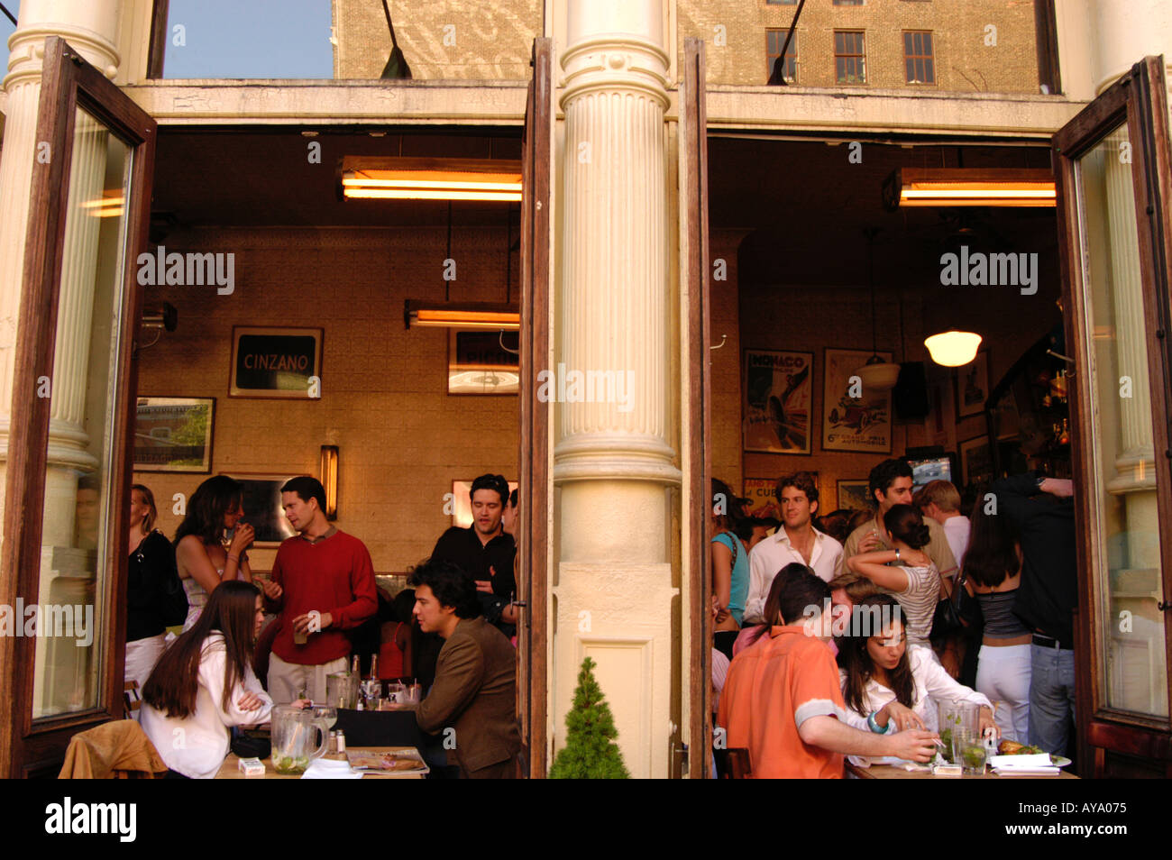 Il bar e il ristorante, Soho di New York City, Stati Uniti d'America Foto Stock
