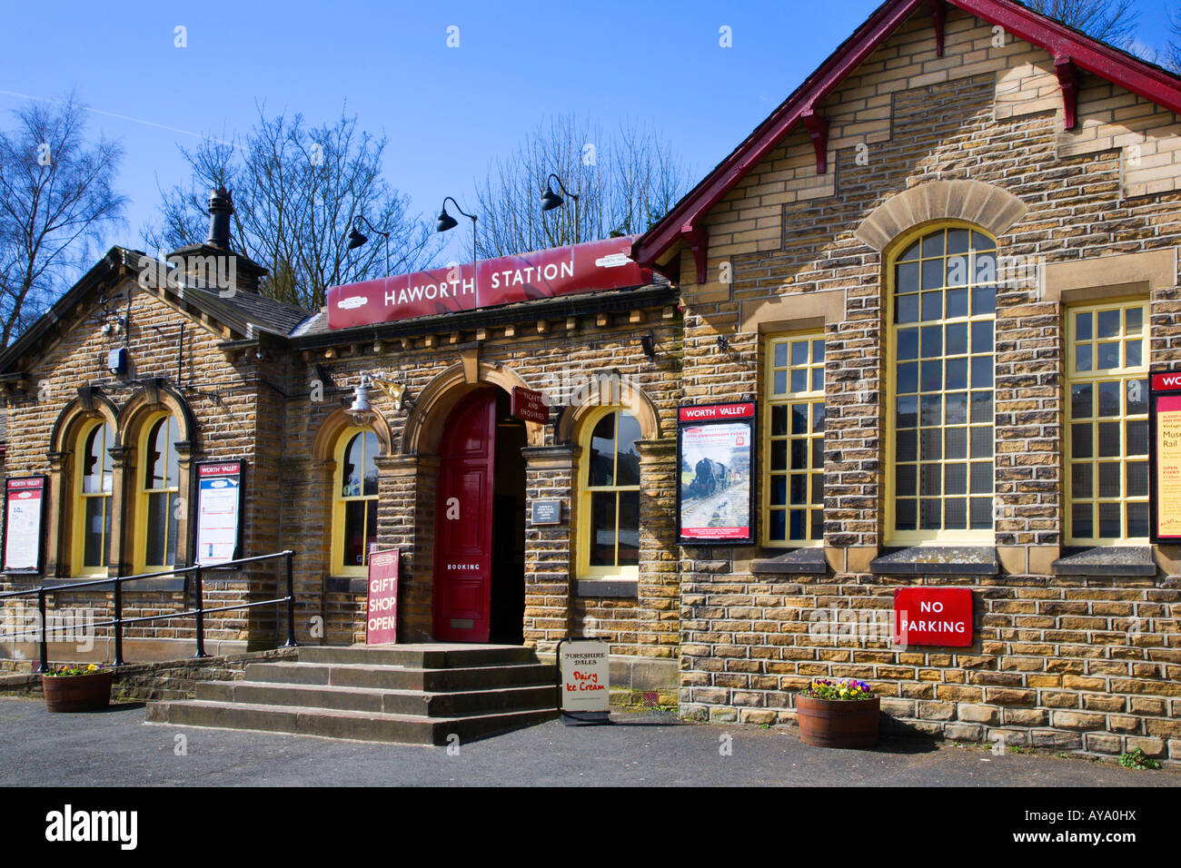 Haworth Stazione ferroviaria Haworth West Yorkshire Inghilterra Foto Stock