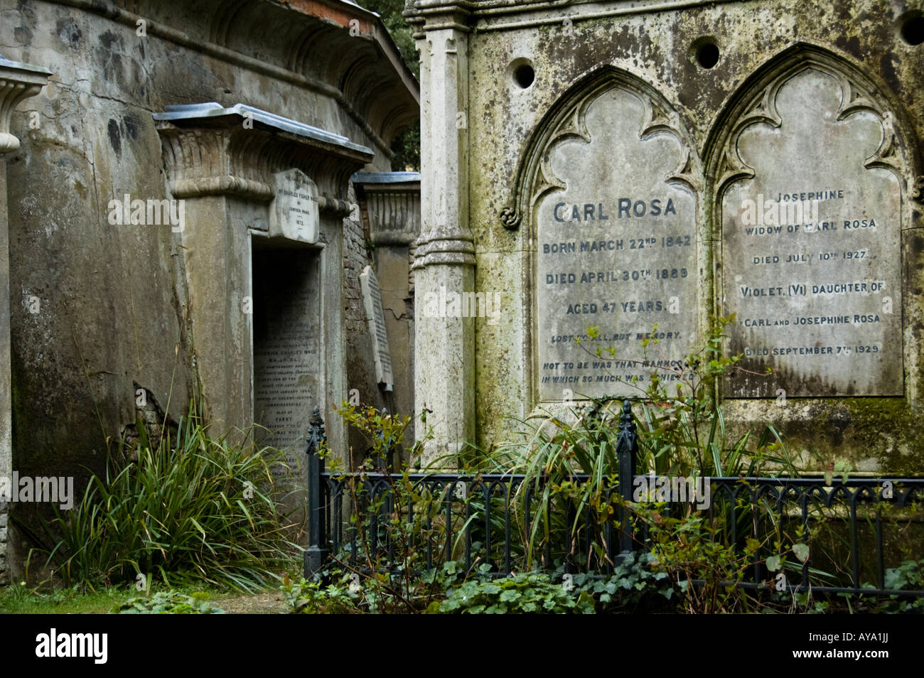 Il cimitero di Highgate a Londra, Regno Unito Foto Stock