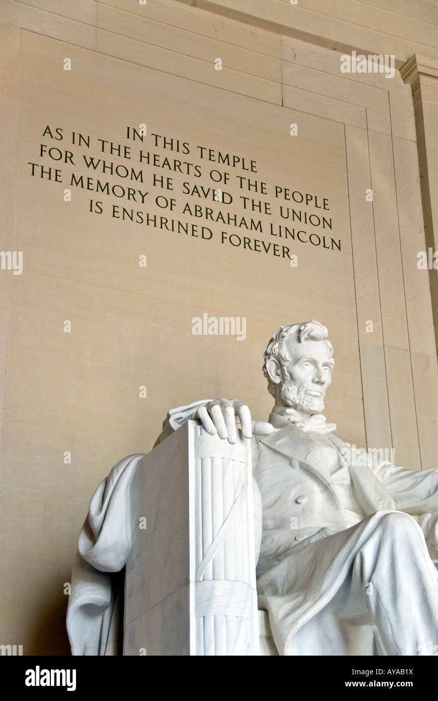 Statua di Abraham Lincoln nel Lincoln Memorial Foto Stock