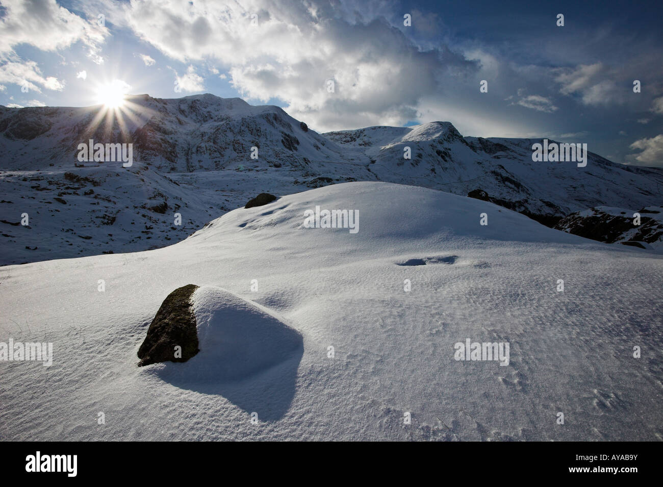 Ogwen Valley, il Parco Nazionale di Snowdonia, Gwynedd, Galles Foto Stock