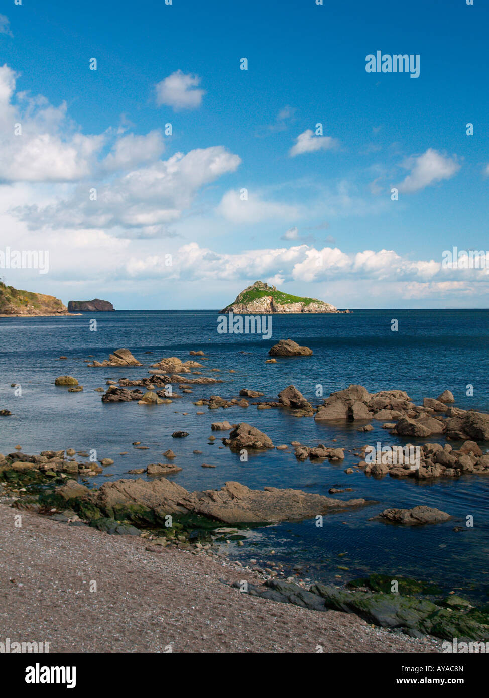 La Thatcher Rock Torbay Foto Stock