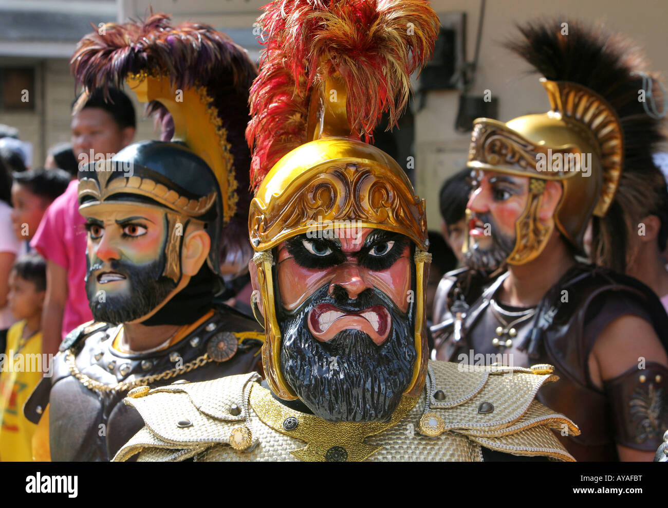 Moriones maschera all'annuale festival Moriones nelle Filippine Foto Stock