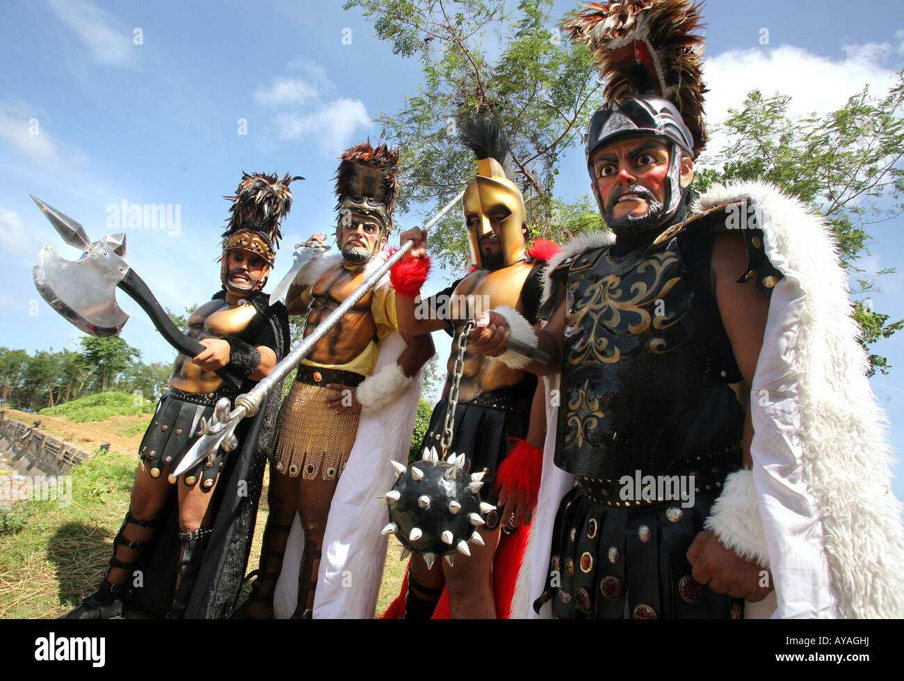 Filippine: Moriones in occasione dell'annuale festival Moriones nelle Filippine, Marinduque isola Foto Stock
