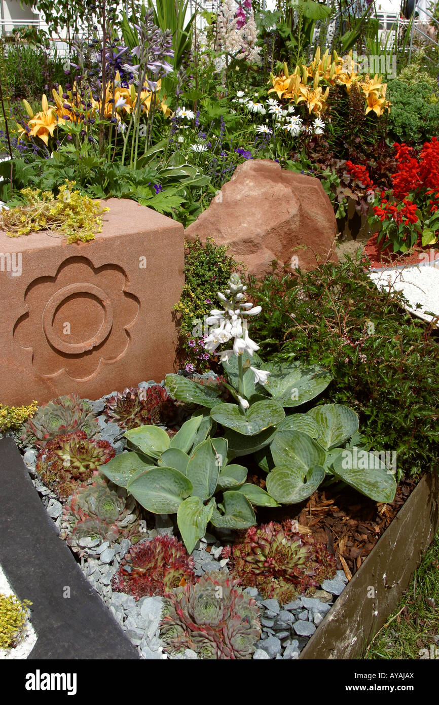 Regno Unito Cheshire Knutsford Tatton Hall RHS Flower Show floreale decorativo piantagione dettaglio Foto Stock