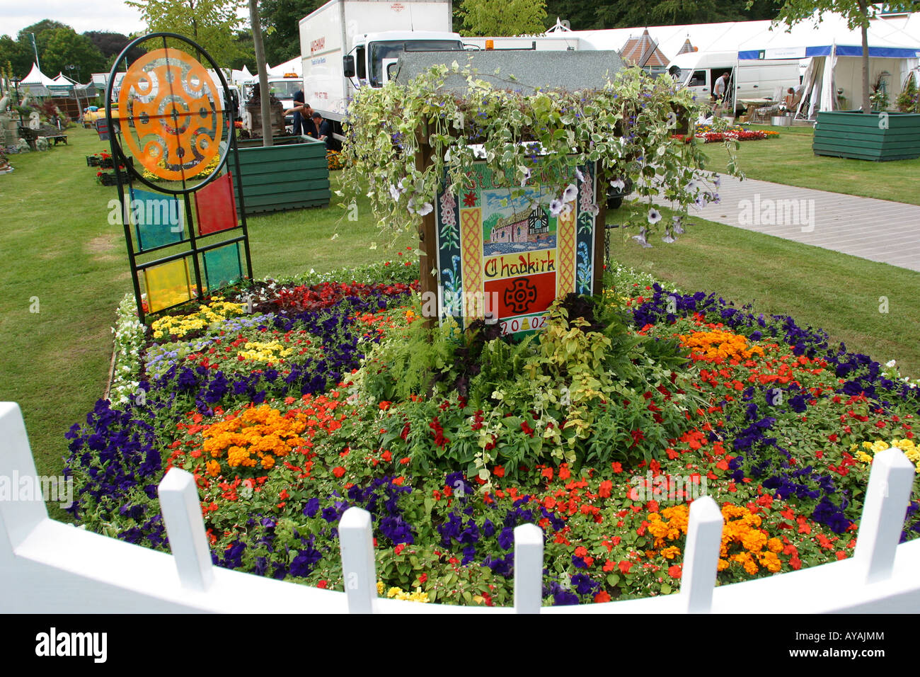 Regno Unito Cheshire Knutsford Tatton Hall RHS Flower Show Stockport Consiglio Chadkirk Cappella Giardino Foto Stock