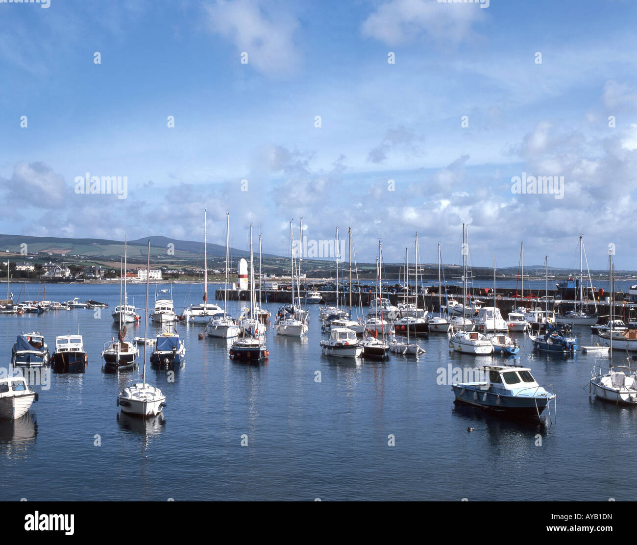 Vista del Porto, Porto Santa Maria, Isola di Man Foto Stock