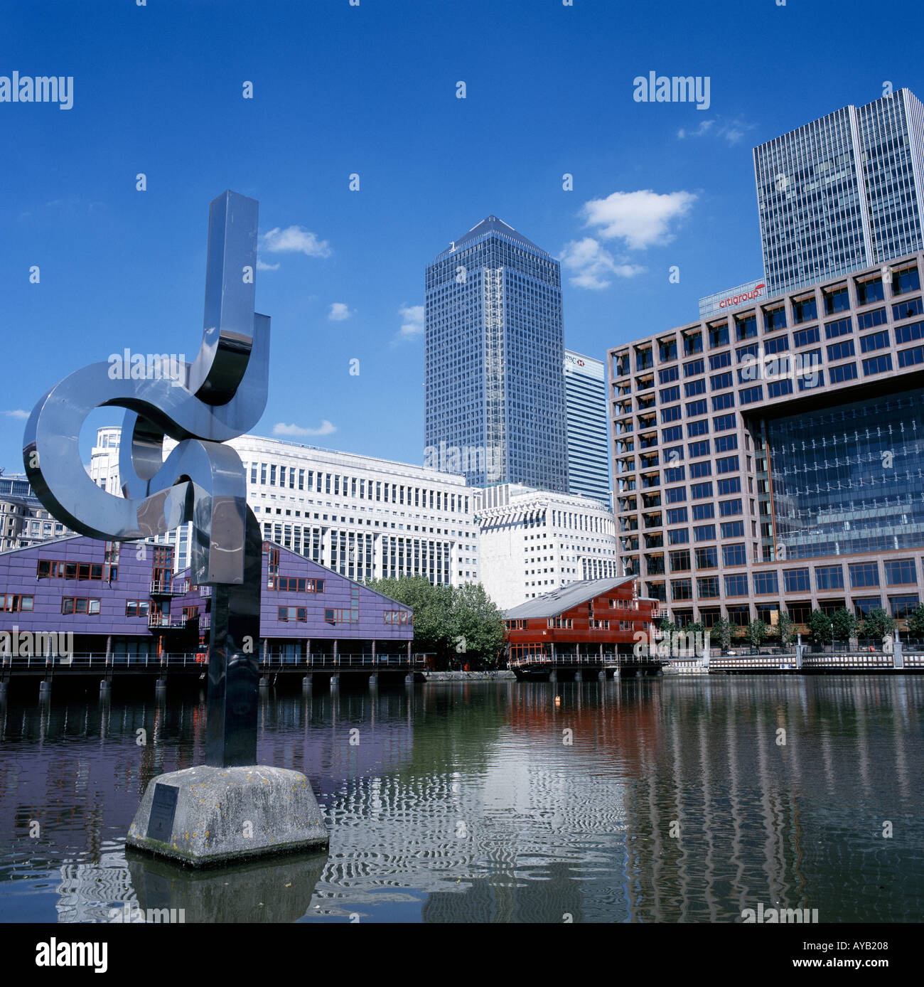Canary Wharf in London Docklands Foto Stock