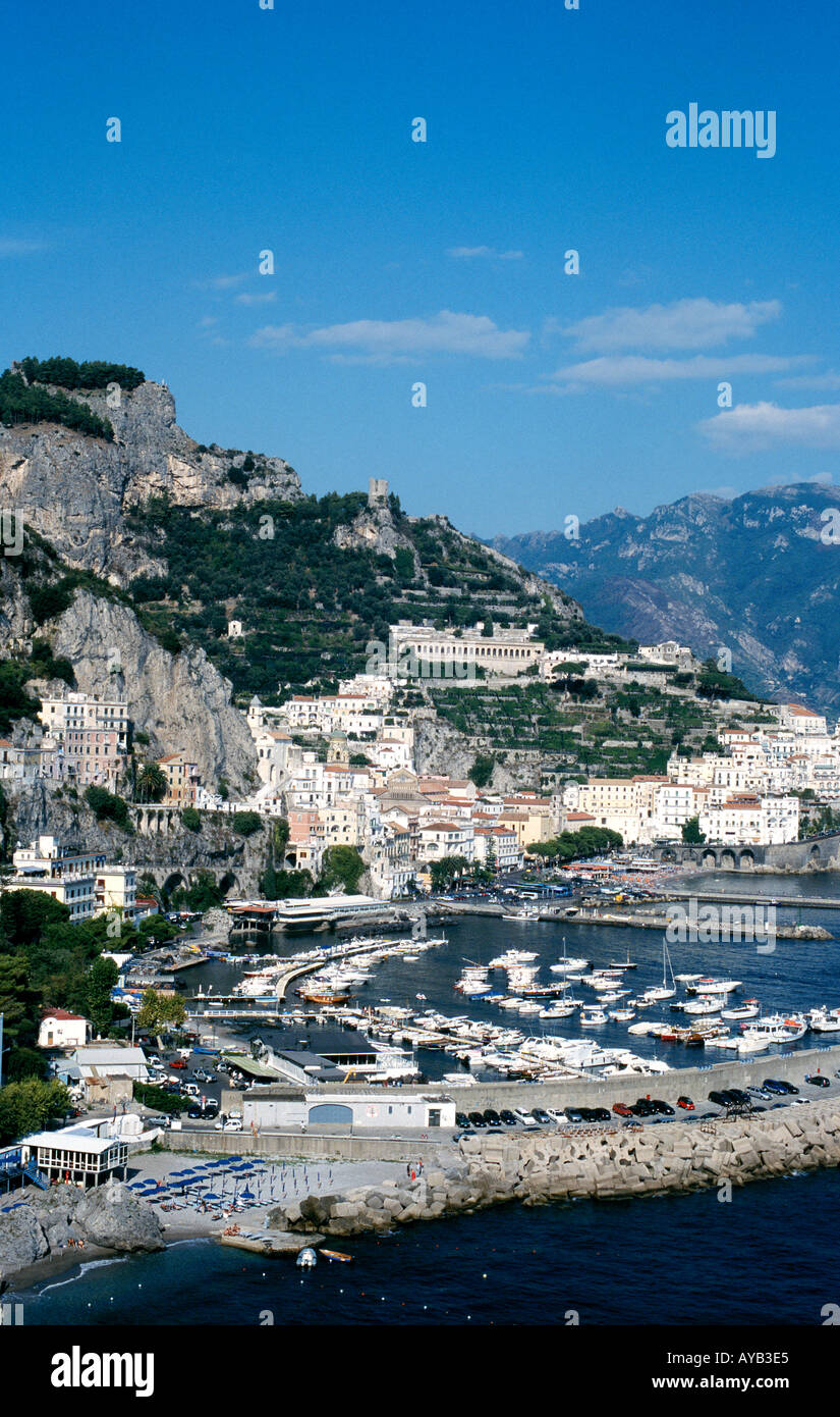 Porto di Amalfi sulla Costiera Amalfitana Foto Stock