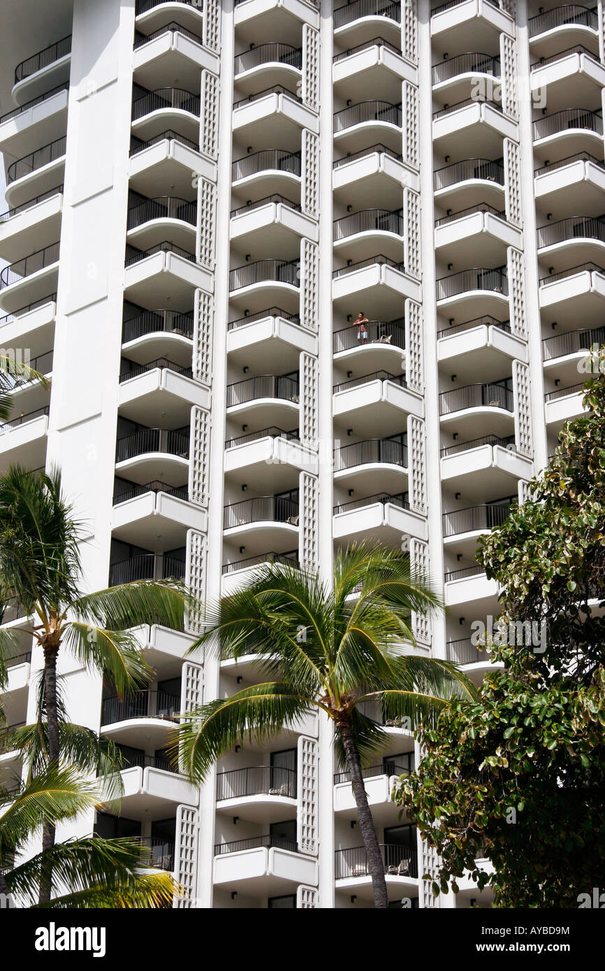 Waikiki architettura moderna a Honolulu,Oahu nelle isole Hawaii ,USA Foto Stock
