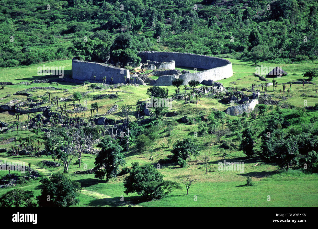 L'involucro in corrispondenza del Grande Zimbabwe rovine Foto Stock