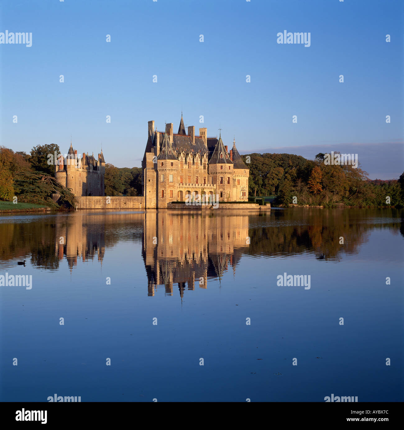 Chateau de la Bretesche, Missillac, Loire (C15th) Foto Stock