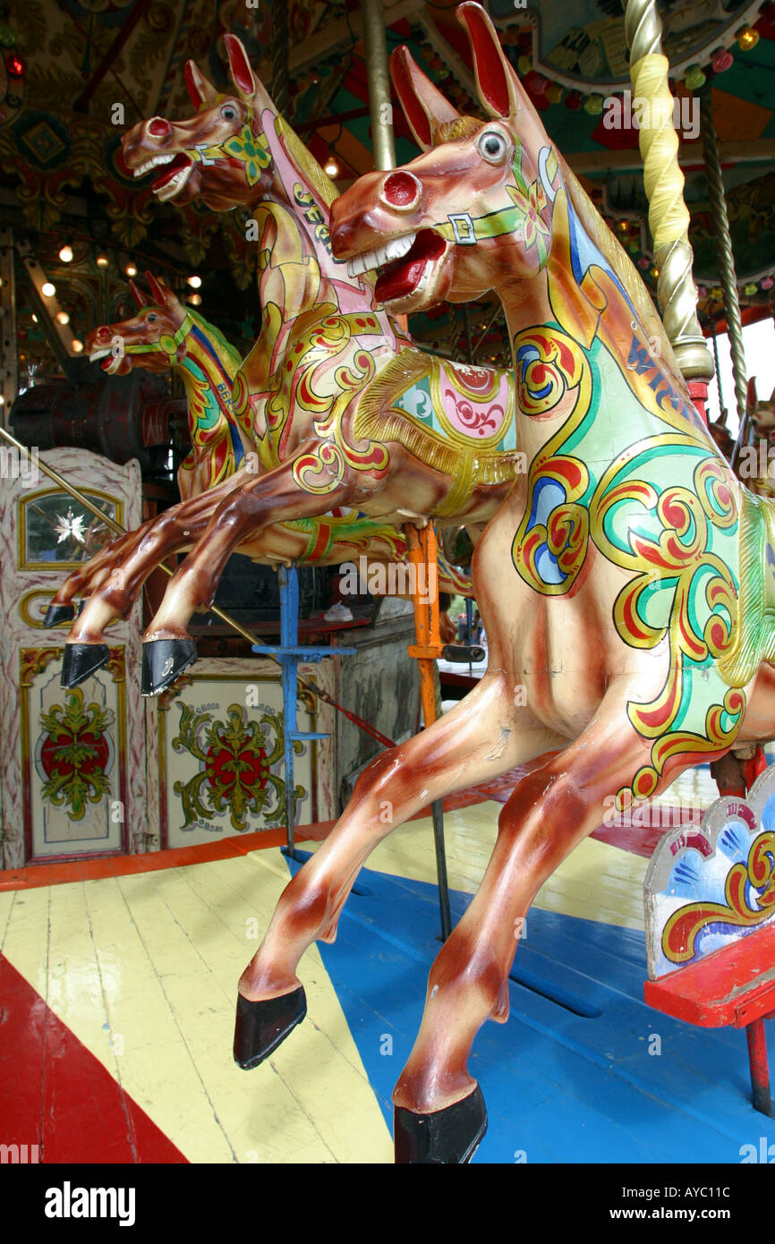 Merry-go-round al Royal Cornwall Show St Albans Foto Stock