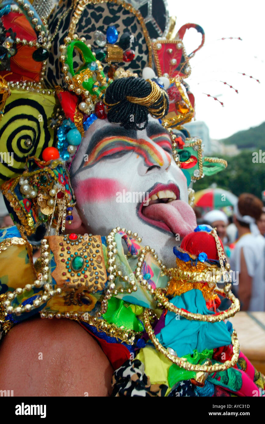 Rio de Janeiro sfilata di carnevale in Brasile Foto Stock