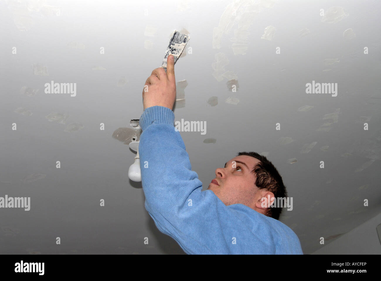 Stuccatore massimale di ritocco Foto Stock