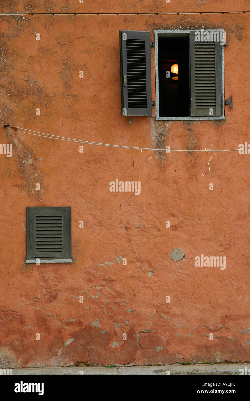 Una casa tradizionale nel Castello Village, Isola del Giglio Foto Stock