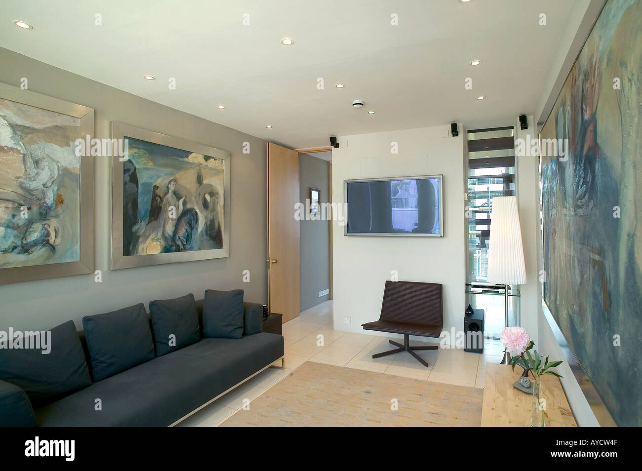 Il Gap Casa, Clerkenwell. Vincitore del RIBA Futuro Case concorrenza (2004) soggiorno. Architetto: utilizzare gli architetti/Jo Hagan Foto Stock