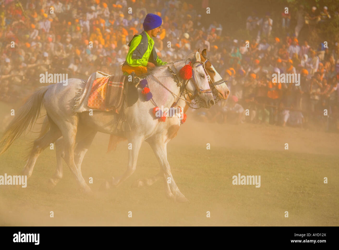 I sikh al festival Hollamohalla, Anandpursahib Punjab, India Foto Stock
