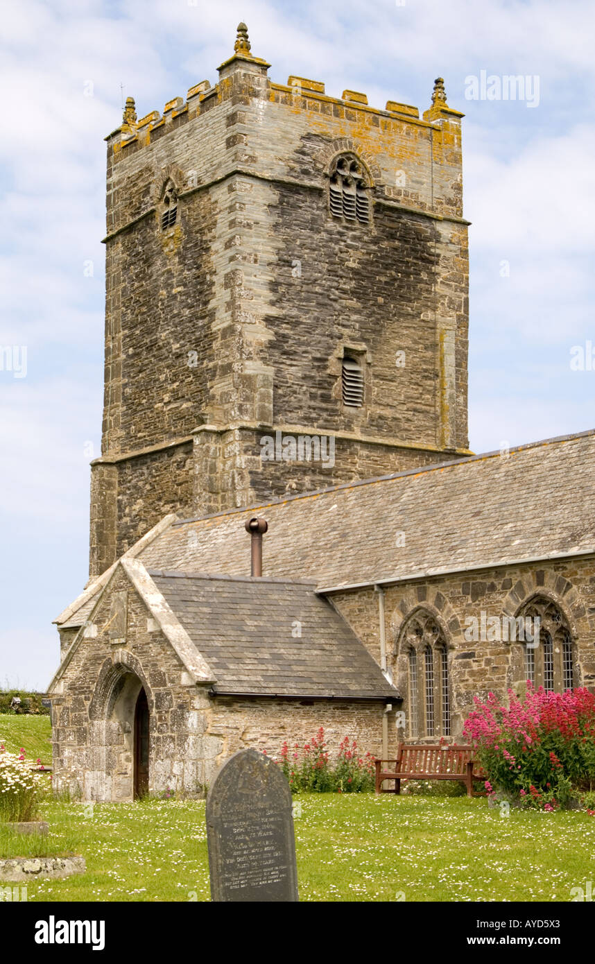 St Merryn chiesa St Merryn vicino a Padstow Cornwall Regno Unito Foto Stock