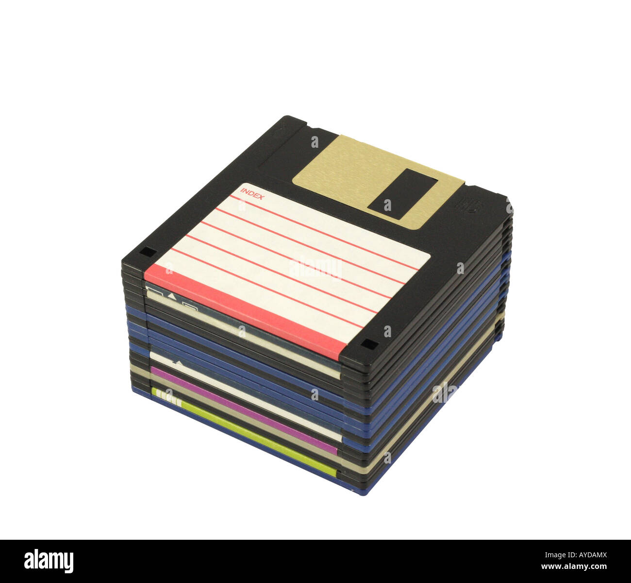 Pila di dischi floppy Foto Stock