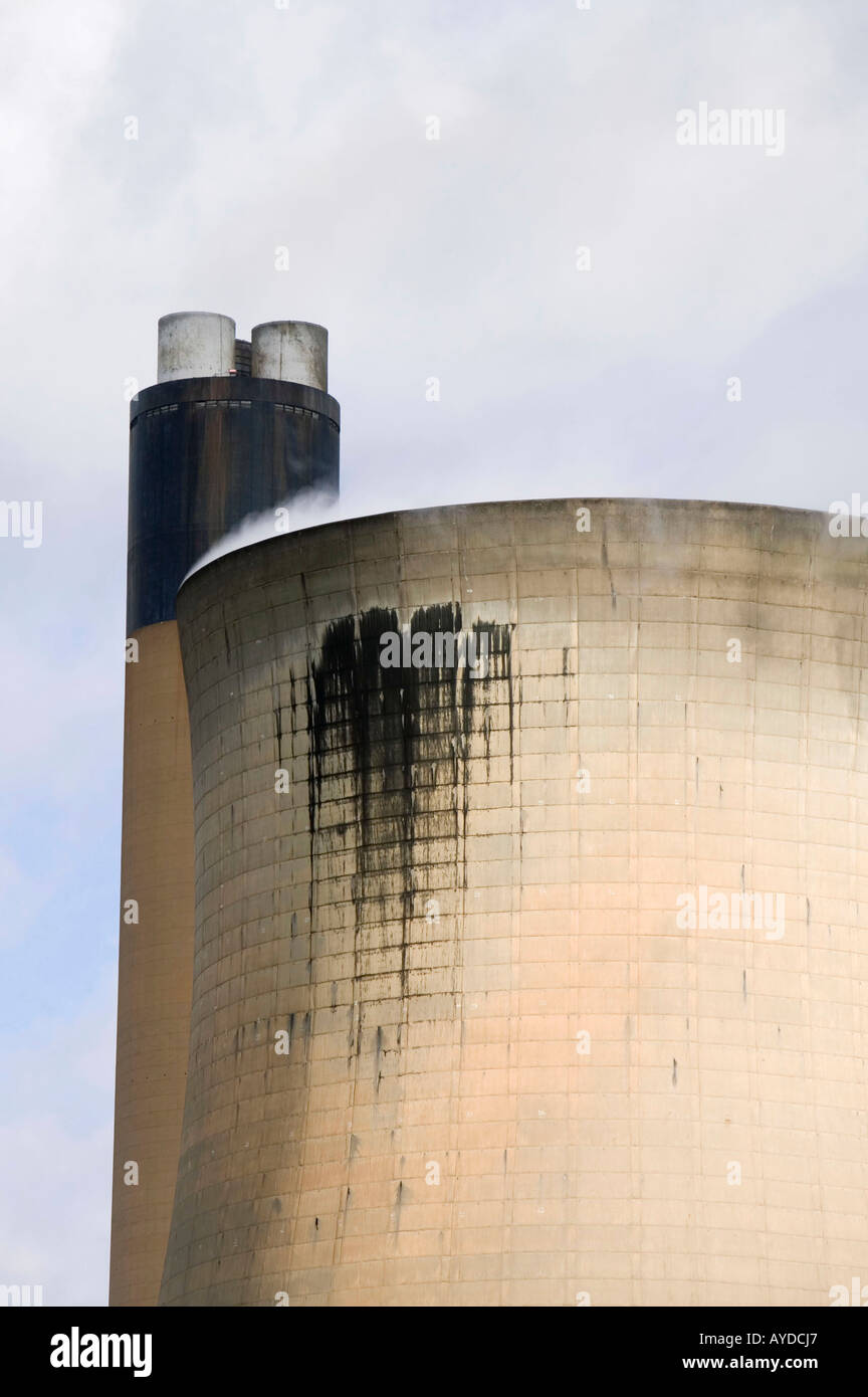 Drax (alimentate a carbone) Power station, Selby, nello Yorkshire, Regno Unito. Western Europe più grande produttore di gas ad effetto serra, Co2 Foto Stock