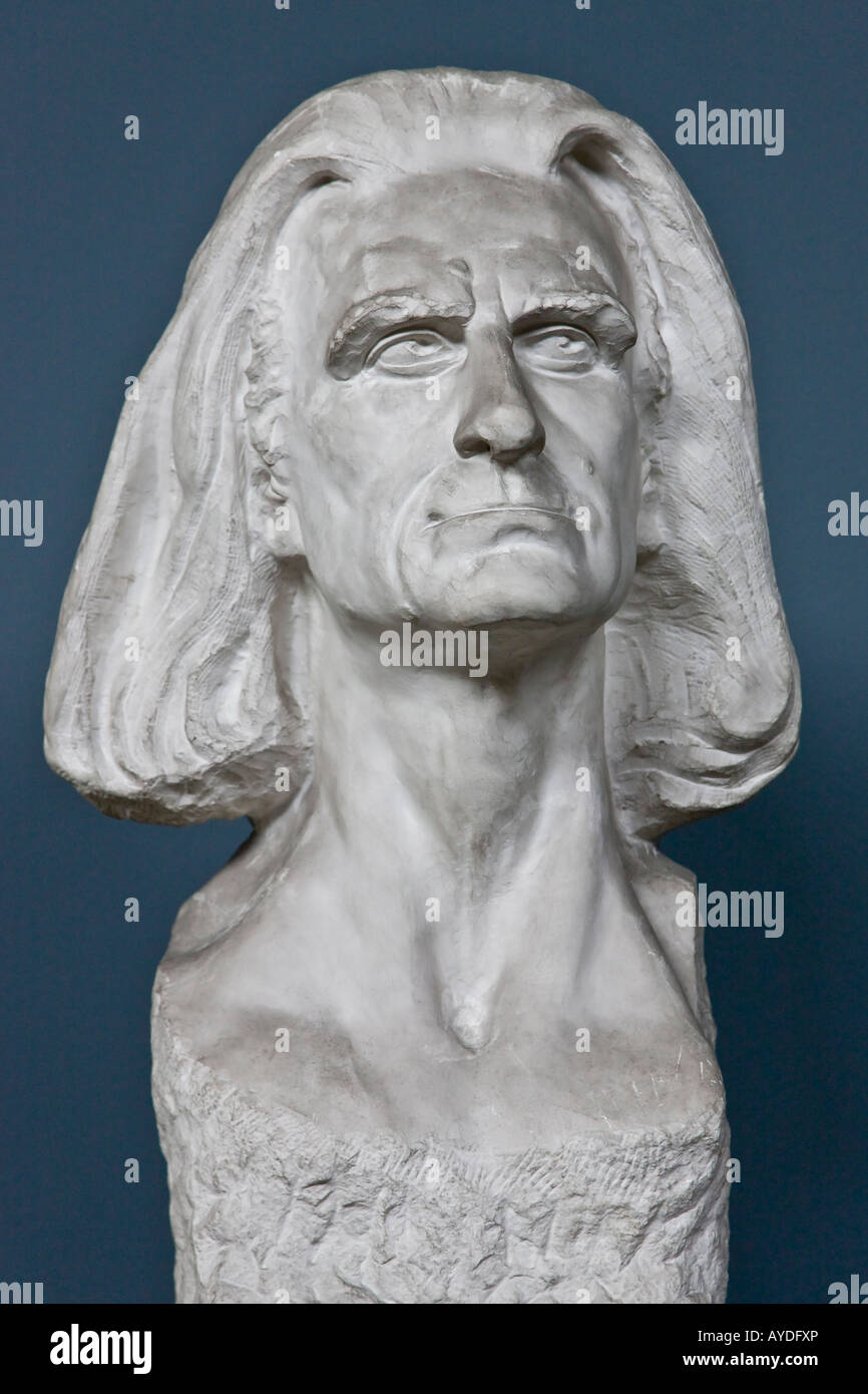 Busto del compositore Franz Liszt Foto Stock