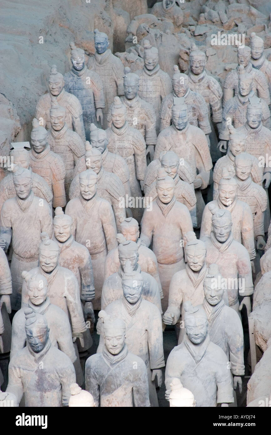 Soldati di terracotta in Xian Cina Foto Stock
